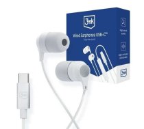 3MK Wired Earphones USB-C in-ear headphones white/white USB-C