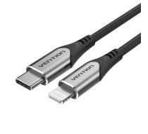 Vention USB-C līdz Lightning uzlādes kabelis Vention, PD 3A, 1.5m (melns)