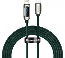 Baseus USB-C kabelis Lightning Baseus displejam, PD, 20W, 2m (zaļš)