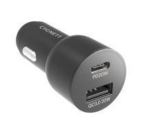 Cygnett Auto lādētājs Cygnett USB, USB-C 20W (melns)