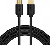 Baseus HDMI Vads 3m 4K 60Hz spraudnis/spraudnis izturīgiem konektoriem 4K 60Hz 3D HDR ARC 18Gbps Melns