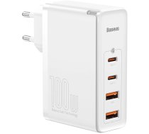 Baseus GaN2 Pro fast charger 100W USB / USB Type C Quick Charge 4+ Power Delivery white (CCGAN2P-L02) (universal)