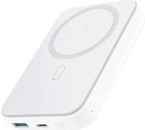 Joyroom Power Bank 10000mAh 20W Power Delivery Quick Charge Magnetic Qi 15W Wireless Charger for iPhone Compatible with MagSafe White (JR-W020 white) (universal)
