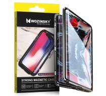 Wozinsky Full Magnetic Case Full Body Front and Back Cover with built-in glass for Vivo X60 black-transparent (universal)