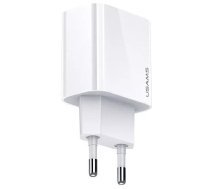 Usams Wall charger 1x USB-C T34 20W 5V-3A (only head) PD3.0 Fast Charging white/white CC118TC01 (US-CC118)