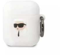 Karl Lagerfeld Protective case for headphones Karl Lagerfeld for AirPods 1/2 cover white/white Silicone Karl Head 3D