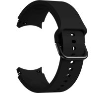 4Kom.pl IconBand Rubber Strap for Samsung Galaxy Watch 4 / 5 / 5 PRO (40 / 42 / 44 / 45 / 46 MM) Black