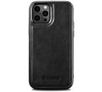 Icarer Leather Oil Wax case covered with natural leather for iPhone 12 Pro Max black (ALI1206-BK) (universal)