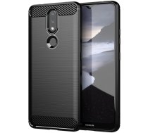 Hurtel Carbon Case Flexible Cover TPU Case for Nokia 2.4 black (universal)