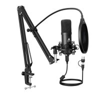 Maono Microphone with stand Maono A04E (black)