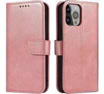 Hurtel Magnet Case for Samsung A55 with flap and wallet - pink (universal)