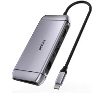 Choetech 9in1 multifunctional USB Type C HUB - 3x USB 3.2 Gen 1 / SD and TF memory card reader / HDMI 4K 30Hz / VGA Full HD 60Hz / USB Type C / RJ45 gray (HUB-M15 gray) (universal)