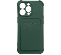 Hurtel Card Armor Case Pouch Cover for iPhone 12 Pro Card Wallet Silicone Air Bag Armor Green (universal)