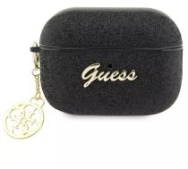 Guess GUAP2GLGSHK earphone protective case for Apple AirPods Pro 2 cover black/black Glitter Flake 4G Charm