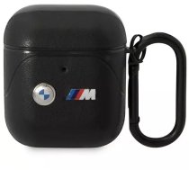 BMW Etui BMW BMA222PVTK do AirPods 1/2 cover czarny/black Leather Curved Line