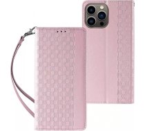 4Kom.pl Magnet Strap Case iPhone 13 Pro Max Case Wallet Mini Lanyard Pendant Pink