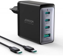 Joyroom JR-TCG04EU 100W GaN charger 3x USB-C USB-A + USB-C / USB-C cable 100W - black (universal)