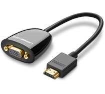 Ugreen Cable Cord Adapter Adapter One Way HDMI (Male) to VGA (Female) FHD Black (MM105 40253) (universal)