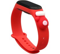Hurtel Strap Xmas Wristband for Xiaomi Mi Band 4 / Mi Band 3 Christmas Silicone Strap Bracelet Red (Glove) (universal)