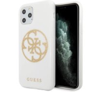 Guess GUHCN65TPUWHGLG iPhone 11 Pro Max white/white hard case Glitter 4G Circle Logo (universal)