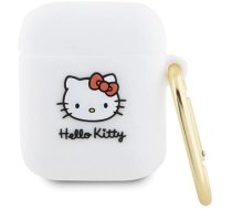 Hello Kitty Silicone 3D Kitty Head case for AirPods 1/2 - white (universal)