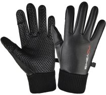 Hurtel Men's insulated, anti-slip telephone gloves - black (universal)