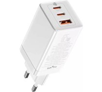 Baseus GaN3 Pro wall charger, 2xUSB-C USB, 65W (white)