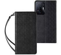 4Kom.pl Magnet Strap Case Case for Xiaomi Redmi Note 11 Pro Cover Wallet Mini Lanyard Pendant Black