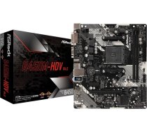 Asrock B450M-HDV R4.0 AMD AM4 MATX 2xDDR4 1xM.2 Pamatplate