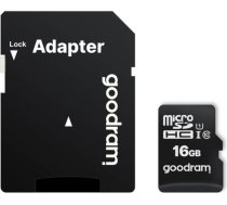 Goodram 16GB Micro SDHC U1-I Class 10 Atmiņas Karte ar AdapteriM1AA-0160R12