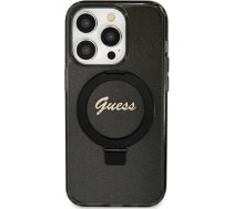Guess Ring Stand Script Glitter MagSafe case for iPhone 12/12 Pro - black (universal)