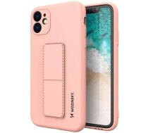 Wozinsky Kickstand Case silicone case with stand for iPhone 12 mini pink (universal)