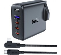 Acefast Fast charger GaN UK 100W Power Delivery 3x USB C 1x USB - black (universal)