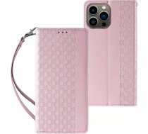 4Kom.pl Magnet Strap Case iPhone 12 Pro Max Case Wallet Mini Lanyard Pendant Pink