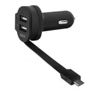 Xqisit Xquisit order. alone. 6A Dual USB microUSB car charger black/black 20425