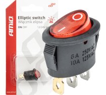 Amio Eliptic switch 12V/230V (with red light) BU02