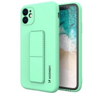 Wozinsky Kickstand Case silicone case with stand for iPhone 12 mini mint (universal)