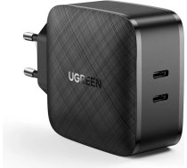 Ugreen wall charger 2x USB Type C 66W Power Delivery 3.0 Quick Charge 4.0+ black (CD216) (universal)