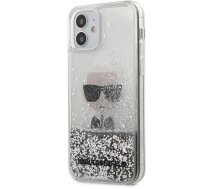 Karl Lagerfeld Ikonik Liquid Glitter case for iPhone 12 mini - silver (universal)