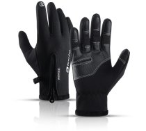 Hurtel Winter phone sports gloves (size L) - black (universal)