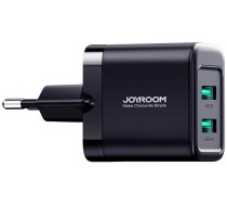 Joyroom JR-TCN01 2xUSB-A 12W 2.4A mains charger - black (universal)