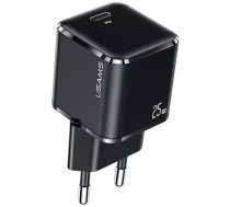 Usams Wall charger 1x USB-C T42 mini 25W (only head) Super SI 5V-3A PD3.0 Fast Charging black/black CC140TC01 (US-CC140)