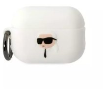 Karl Lagerfeld Protective case for headphones Karl Lagerfeld KLAP2RUNIKH for Apple AirPods Pro 2 cover white/white Silicone Karl Head 3D