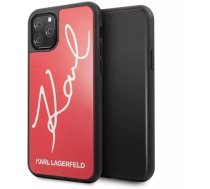 Karl Lagerfeld KLHCN65DLKSRE iPhone 11 Pro Max czerwony/red hard case Signature Glitter