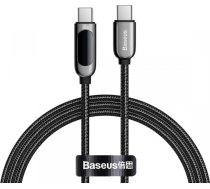 Baseus Cable 1m Baseus USB-C Type C cable with PD 5A 100W Black current meter