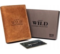 Vīriešu naudas maks, āda, RFID, Always Wild N4-P-CHM-1003 cognac, brūns, 5903051071003