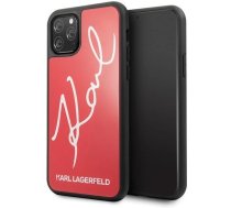 Karl Lagerfeld KLHCN65DLKSRE iPhone 11 Pro Max czerwony/red hard case Signature Glitter (universal)