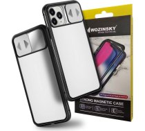 Wozinsky Magnetic Cam Slider Case Full Body Cover built-in front glass lens rotector for Huawei P40 black (universal)