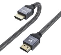 Wozinsky cable HDMI 2.1 8K 60 Hz 48 Gbps / 4K 120 Hz / 2K 144 Hz 1 m Silver (WHDMI-10) (universal)