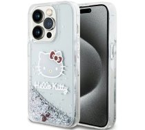 Hello Kitty Liquid Glitter Charms Kitty Head case for iPhone 14 Pro Max - silver (universal)